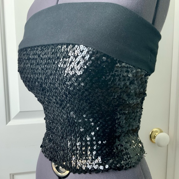 Vintage Guess Sequined Tube Top - Picture 2 of 7